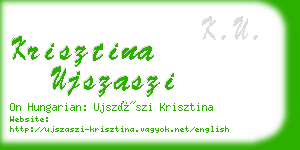 krisztina ujszaszi business card